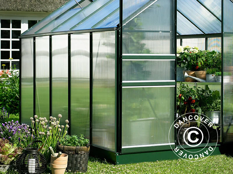 Drivhus polycarbonat Halls Popular 5m², 1,93x2,57x1,95m, Grøn - Image 3