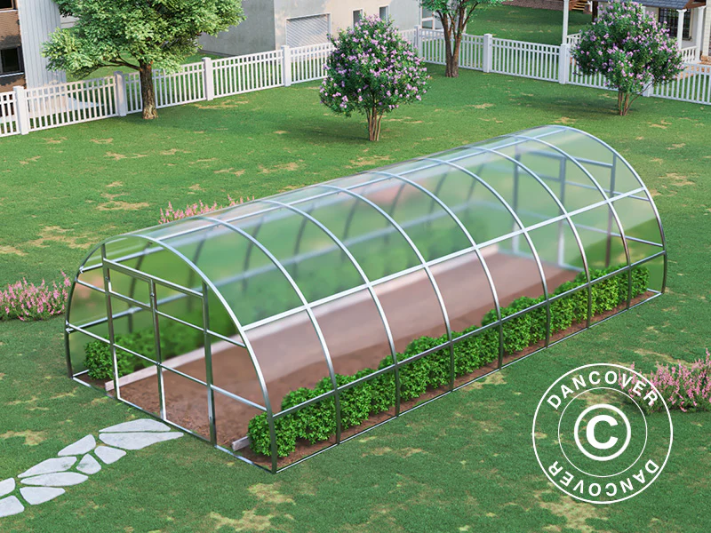 Drivhus polycarbonat, Strong NOVA 32m², 4x8m, Sølv - Image 3