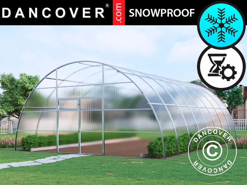 Drivhus polycarbonat, Strong NOVA 48m², 6x8m, Sølv