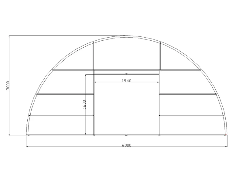 Drivhus polycarbonat, Strong NOVA 48m², 6x8m, Sølv - Image 5