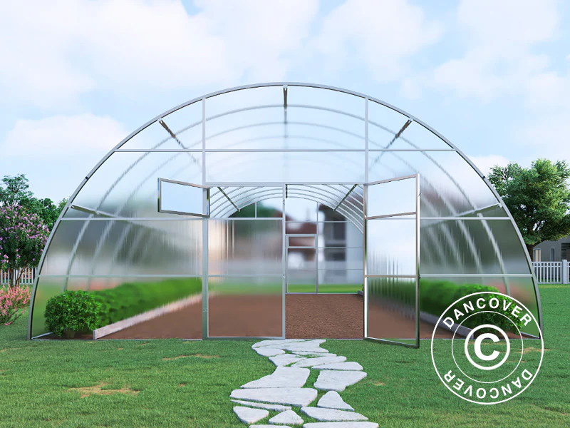 Drivhus polycarbonat, Strong NOVA 72m², 6x12m, Sølv - Image 3