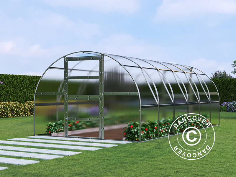 Drivhus polycarbonat TITAN Arch 280, 18m², 3x6m, Sølv - Image 2