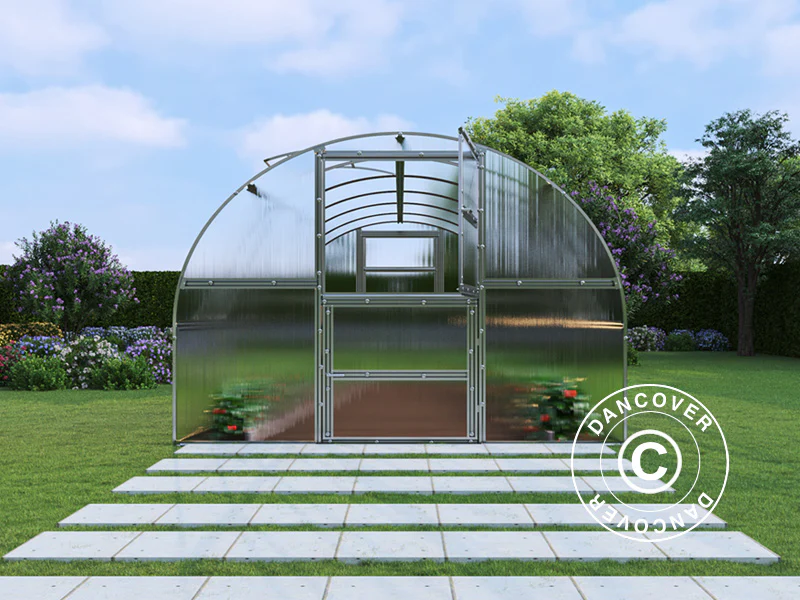 Drivhus polycarbonat TITAN Arch 280, 18m², 3x6m, Sølv - Image 5