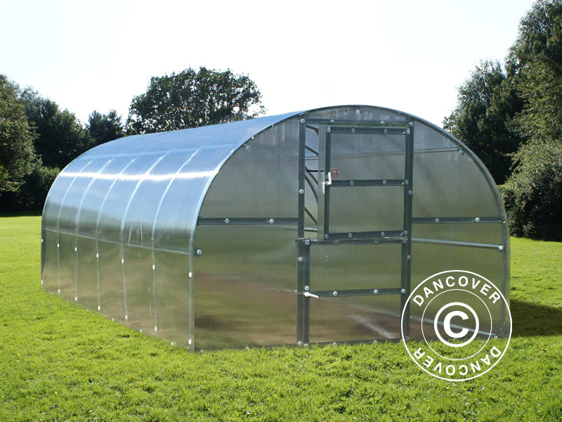 Drivhus polycarbonat TITAN Arch 280, 18m², 3x6m, Sølv - Image 7