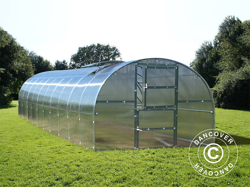 Drivhus polycarbonat TITAN Arch 280, 30m², 3x10m, Sølv - Image 6
