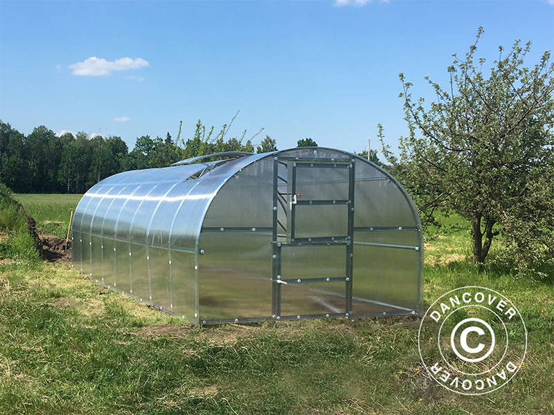 Drivhus polycarbonat TITAN Arch 280, 36m², 3x12m, Sølv - Image 6