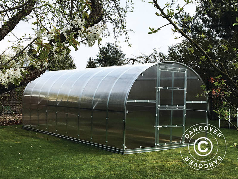 Drivhus polycarbonat TITAN Arch 320, 18m², 3x6m, Sølv - Image 7