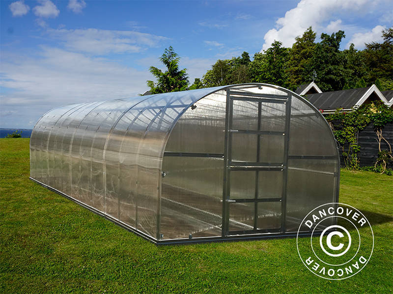 Drivhus polycarbonat TITAN Arch 320, 24m², 3x8m, Sølv - Image 6