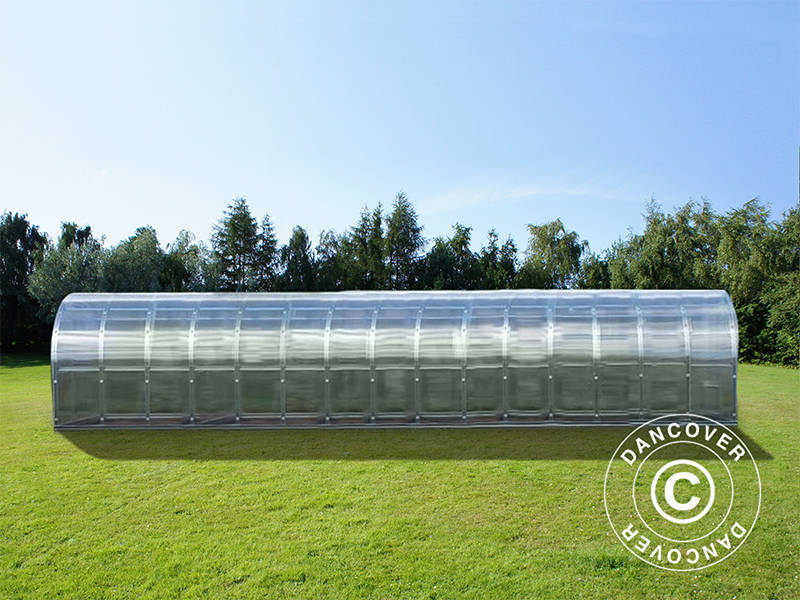 Drivhus polycarbonat TITAN Arch 320, 30m², 3x10m, Sølv - Image 10