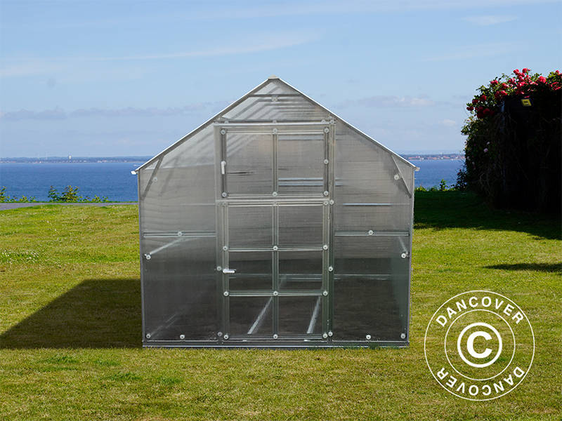 Drivhus polycarbonat TITAN Classic 480, 4,9m², 2,35x2,12m, Sølv - Image 2