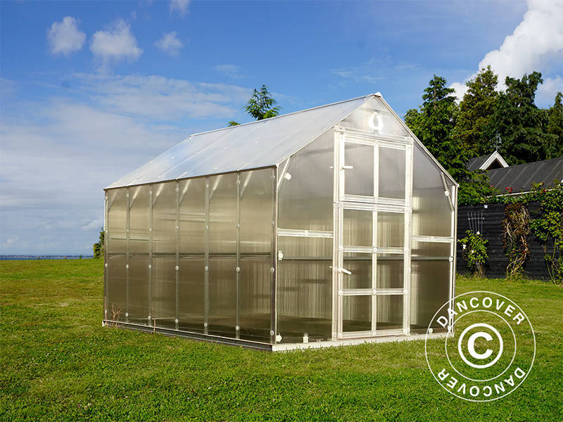 Drivhus polycarbonat TITAN Classic 480, 4,9m², 2,35x2,12m, Sølv - Image 3