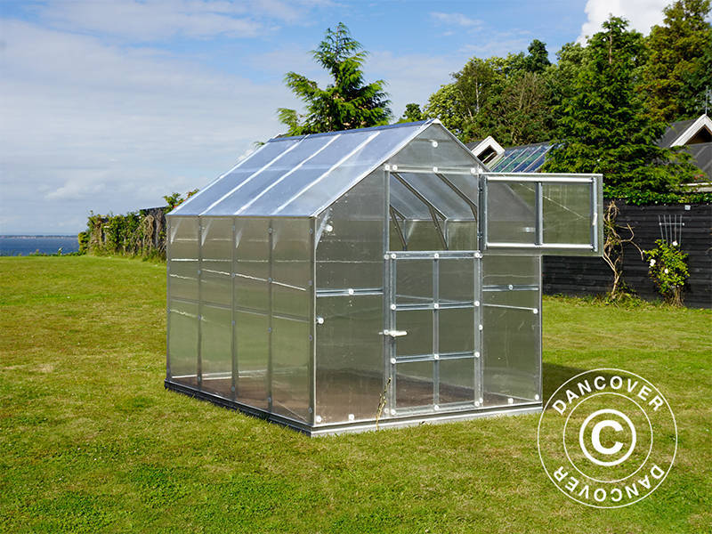 Drivhus polycarbonat TITAN Classic 480, 4,9m², 2,35x2,12m, Sølv - Image 4