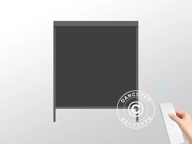 Elektrisk sidevæg til bioklimatisk pergola pavillon San Pablo, 3m, Sort - Image 7