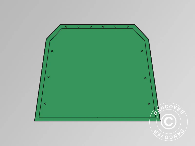 Endevæg/Dør til garagetelt PRO 3,6x4,8m PVC, Grøn