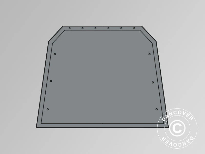 Endevæg/Dør til Opbevaringstelt PRO 2,4x3,6m og 2,4x6m PVC, Grå