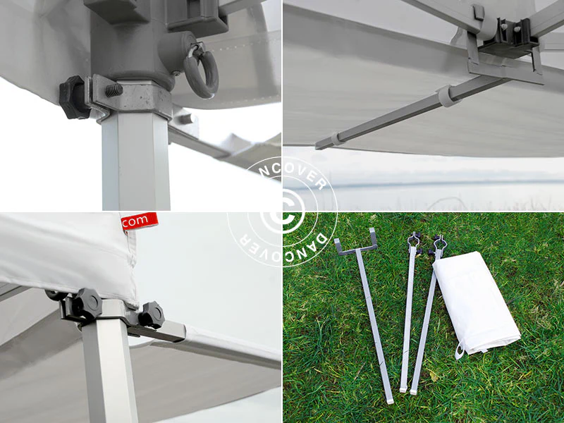 FleXtents Xtreme 50 3m udhæng, Hvid m/beslag - Image 6
