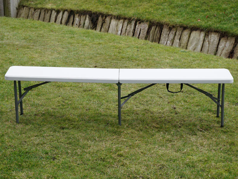 Foldebænk 183x30x43cm, Lysegrå (1 stk.) - Image 2