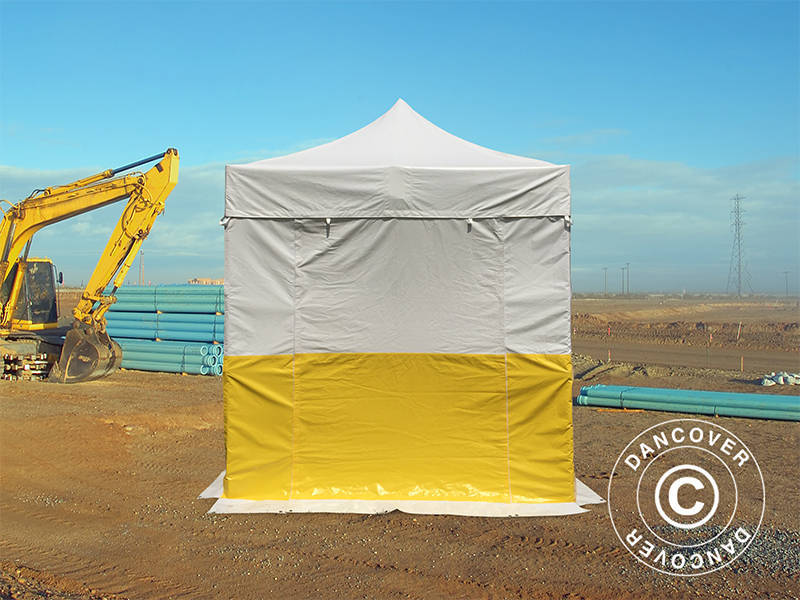 Foldetelt FleXtents® PRO 2,5x2,5m, PVC, Arbejdstelt, Flammehæmmende, inkl. 4 sidevægge - Image 3