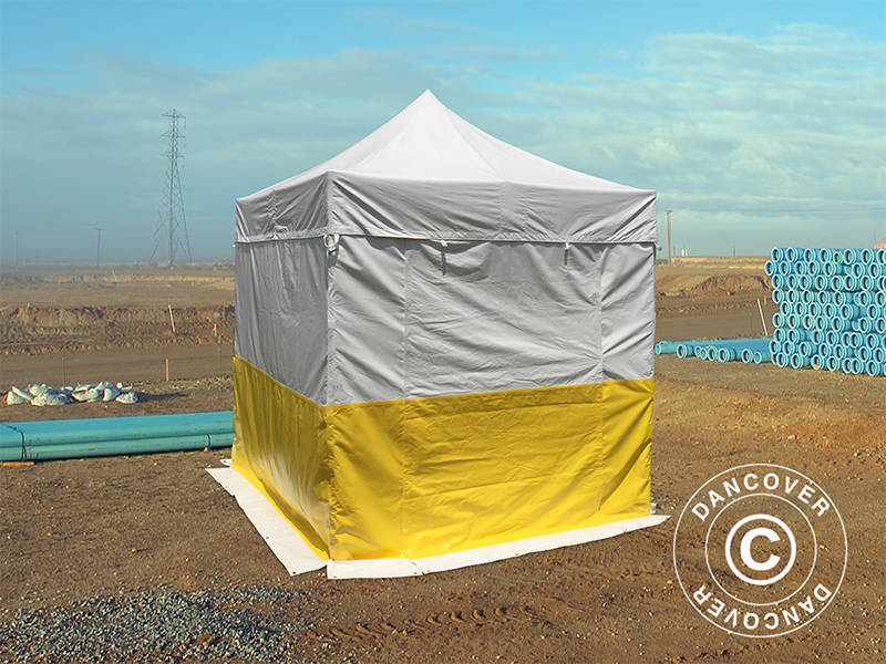 Foldetelt FleXtents® PRO 2,5x2,5m, PVC, Arbejdstelt, Flammehæmmende, inkl. 4 sidevægge - Image 4