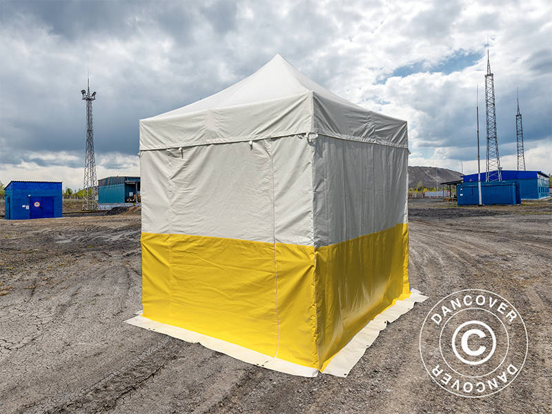 Foldetelt FleXtents® PRO 2,5x2,5m, PVC, Arbejdstelt, Flammehæmmende, inkl. 4 sidevægge - Image 6