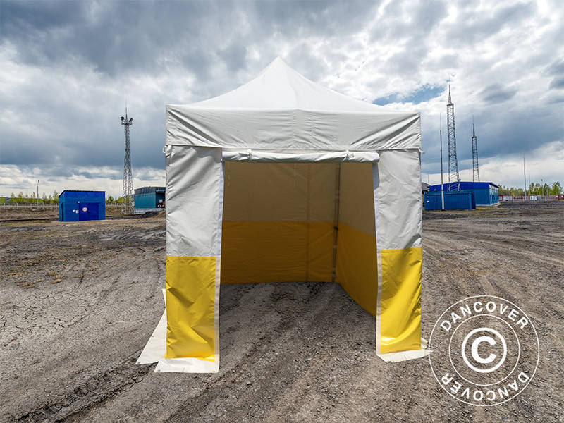 Foldetelt FleXtents® PRO 2,5x2,5m, PVC, Arbejdstelt, Flammehæmmende, inkl. 4 sidevægge - Image 7