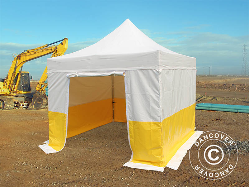Foldetelt FleXtents® PRO 3x3m, PVC, Arbejdstelt, Flammehæmmende, inkl. 4 sidevægge - Image 4