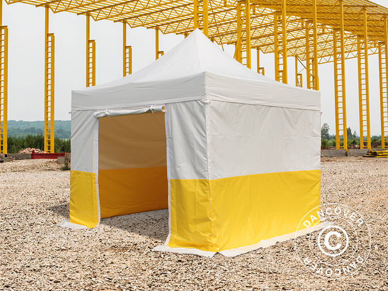 Foldetelt FleXtents® PRO 3x3m, PVC, Arbejdstelt, Flammehæmmende, inkl. 4 sidevægge - Image 5