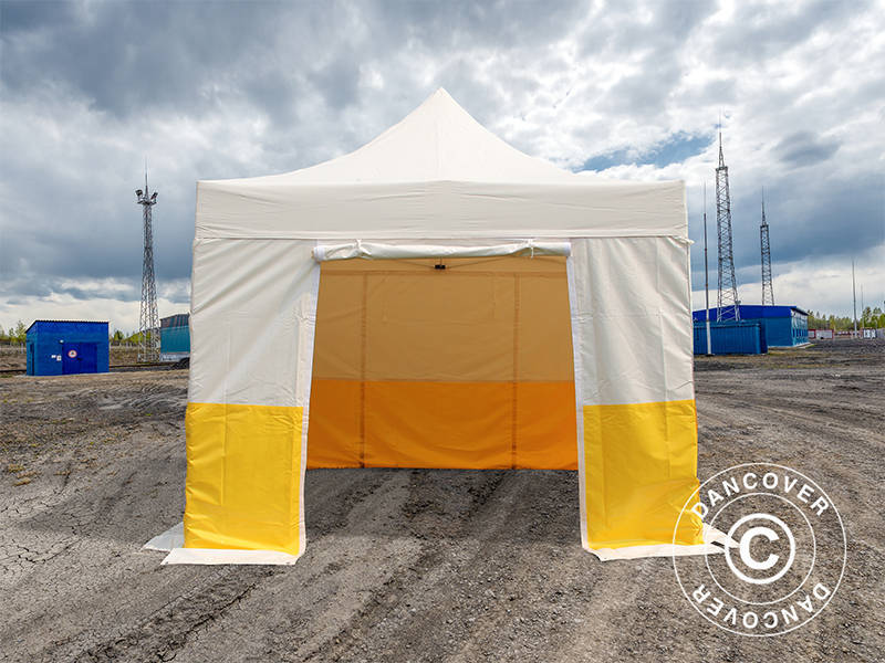 Foldetelt FleXtents® PRO 3x3m, PVC, Arbejdstelt, Flammehæmmende, inkl. 4 sidevægge - Image 6