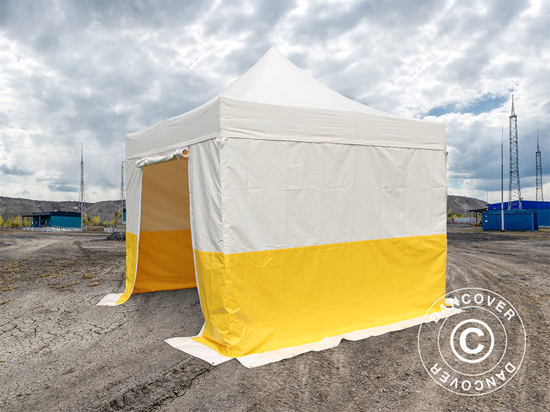 Foldetelt FleXtents® PRO 3x3m, PVC, Arbejdstelt, Flammehæmmende, inkl. 4 sidevægge - Image 7