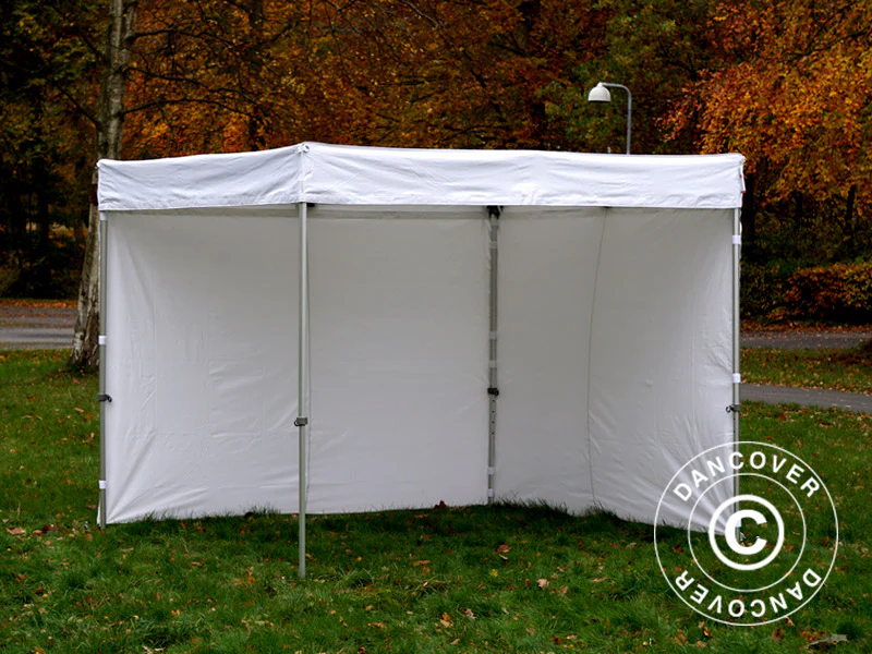 Foldetelt FleXtents® PRO Exhibition m/sidevægge, 3x3m, Hvid, Brandhæmmende - Image 11