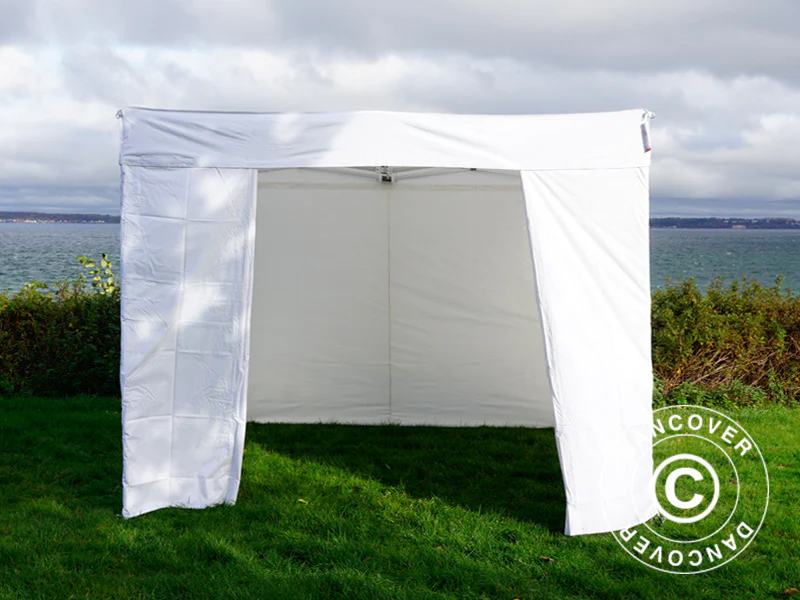 Foldetelt FleXtents® PRO Exhibition m/sidevægge, 3x3m, Hvid, Brandhæmmende - Image 16