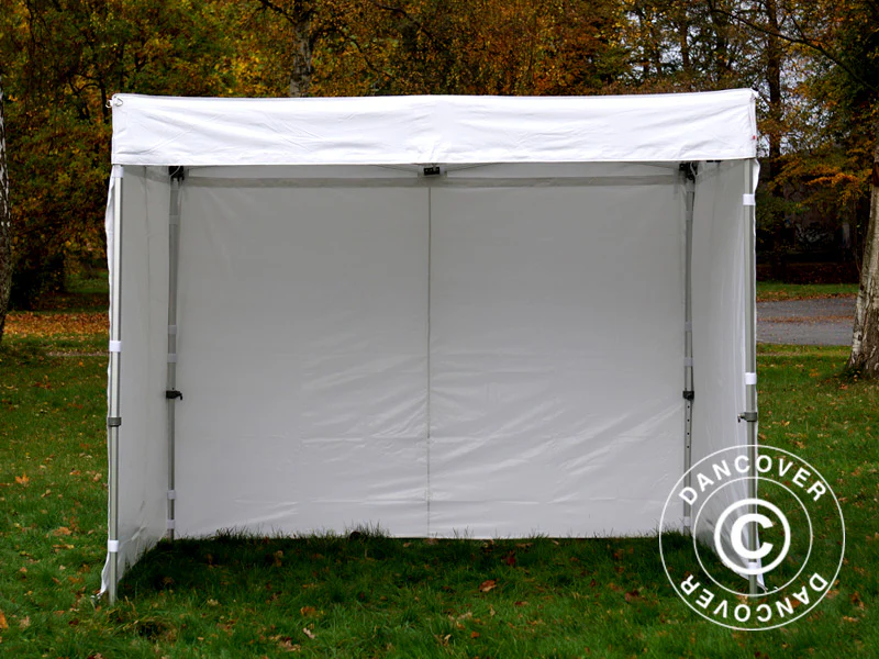 Foldetelt FleXtents® PRO Exhibition m/sidevægge, 3x3m, Hvid, Brandhæmmende - Image 7