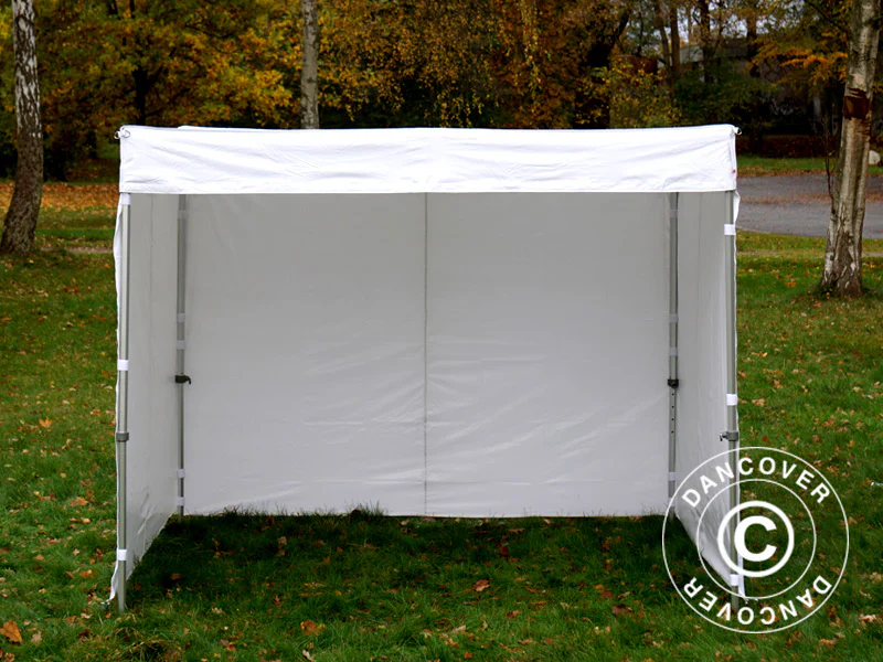 Foldetelt FleXtents® PRO Exhibition m/sidevægge, 3x3m, Hvid, Brandhæmmende - Image 9
