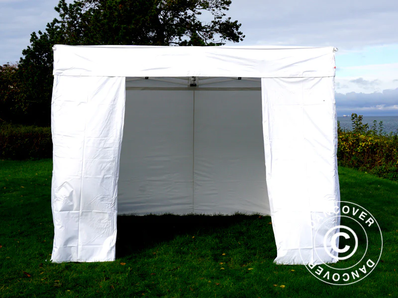 Foldetelt FleXtents® Xtreme 50 Exhibition m/sidevægge, 3x3m, Hvid, Brandhæmmende - Image 3