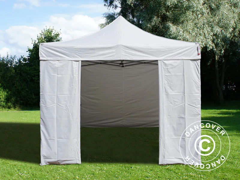 Foldetelt FleXtents Basic v.3, 4x4m Hvid, inkl. 4 sider - Image 2