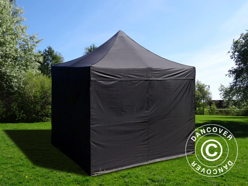 Foldetelt FleXtents Basic v.3, 4x4m Sort, inkl. 4 sider - Image 6