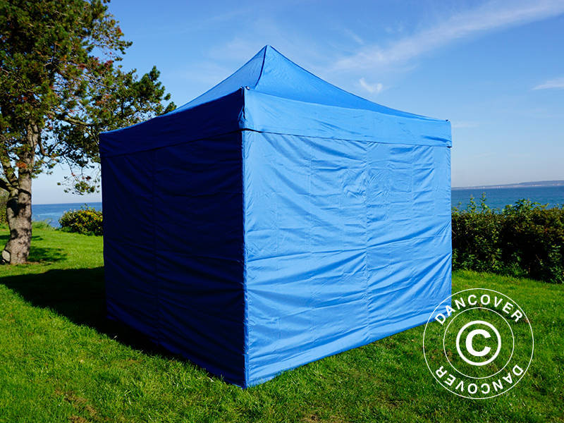 Foldetelt FleXtents PRO 3x3m Blå, inkl. 4 sider - Image 3