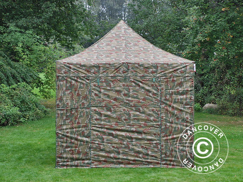 Foldetelt FleXtents PRO 3x3m Camouflage/Militær, inkl. 4 sider - Image 10