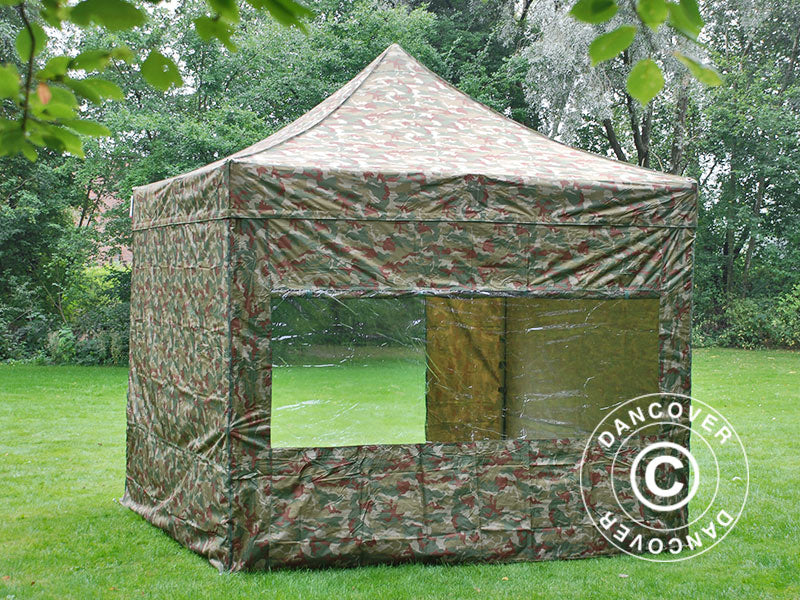 Foldetelt FleXtents PRO 3x3m Camouflage/Militær, inkl. 4 sider - Image 18