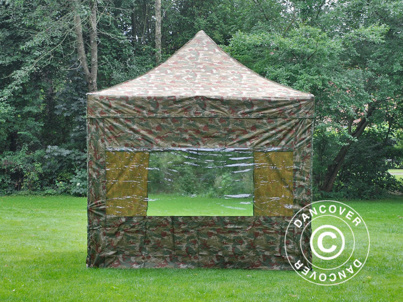 Foldetelt FleXtents PRO 3x3m Camouflage/Militær, inkl. 4 sider - Image 19