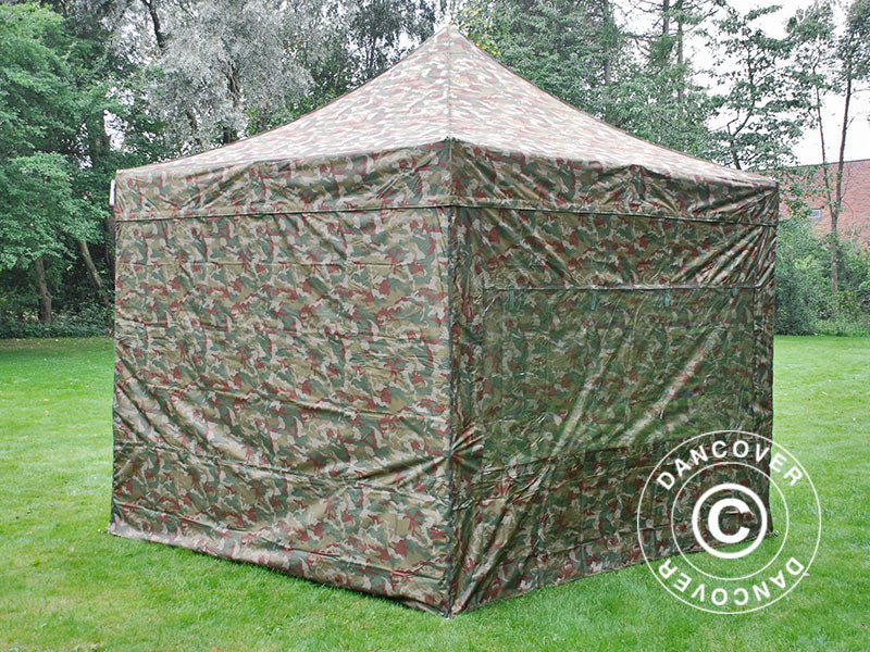 Foldetelt FleXtents PRO 3x3m Camouflage/Militær, inkl. 4 sider - Image 2