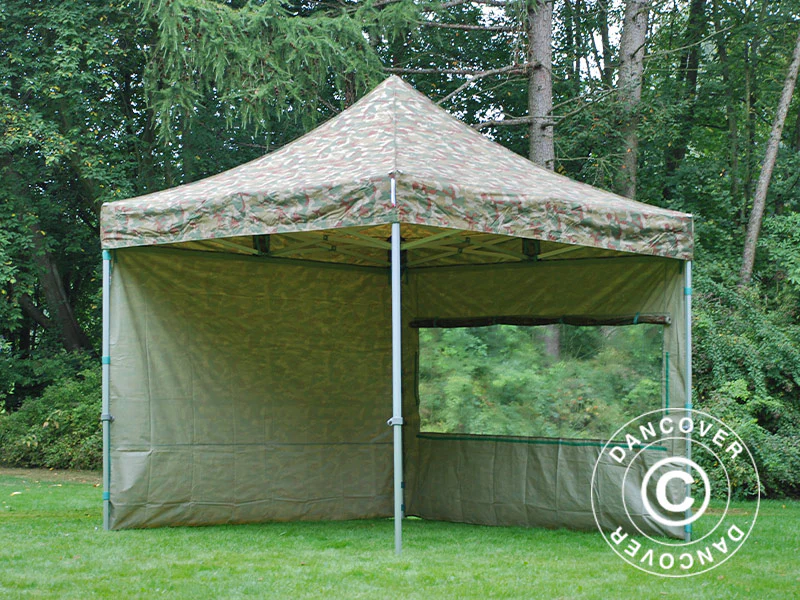 Foldetelt FleXtents PRO 3x3m Camouflage/Militær, inkl. 4 sider - Image 21