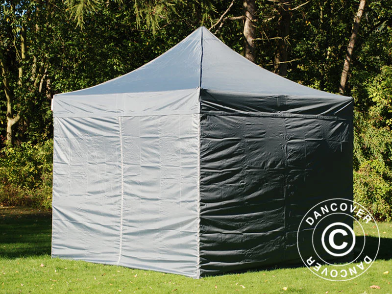 Foldetelt FleXtents PRO 3x3m Grå, inkl. 4 sider - Image 2