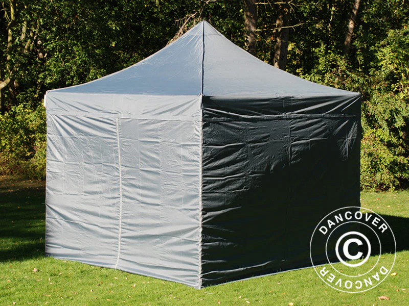 Foldetelt FleXtents PRO 3x3m Grå, inkl. 4 sider - Image 3