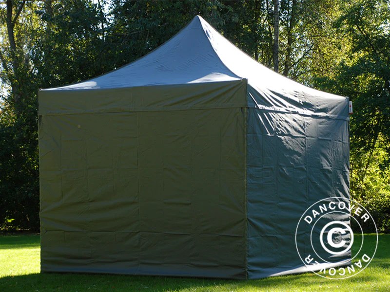 Foldetelt FleXtents PRO 3x3m Grå, inkl. 4 sider - Image 4