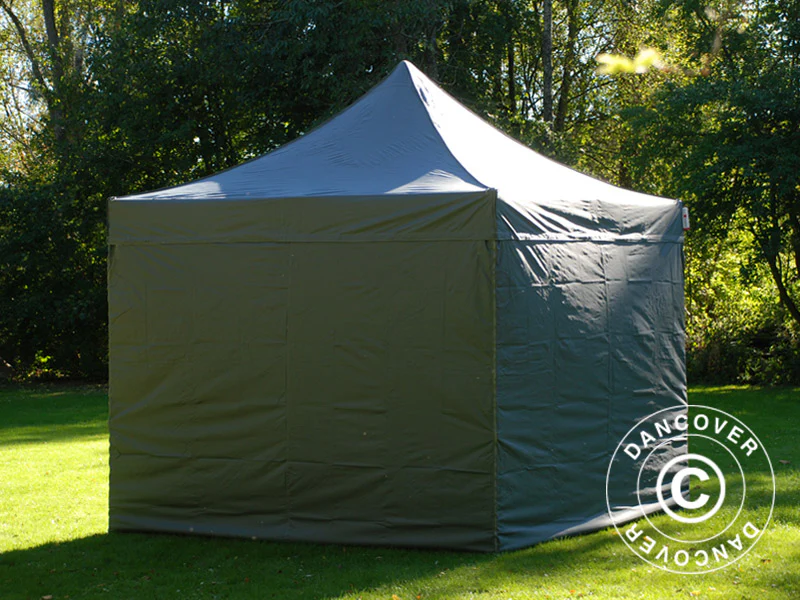 Foldetelt FleXtents PRO 3x3m Grå, inkl. 4 sider - Image 6