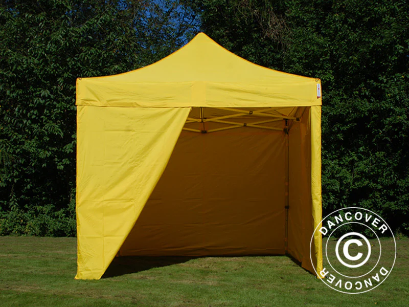 Foldetelt FleXtents PRO 3x3m Gul, inkl. 4 sider - Image 10