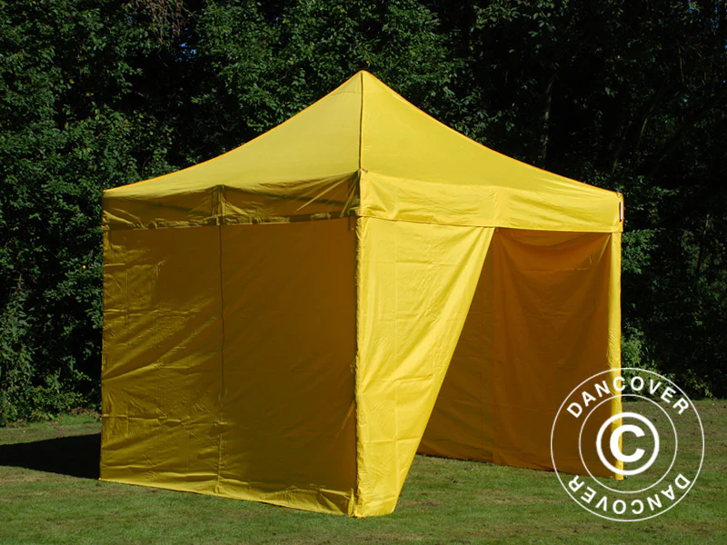 Foldetelt FleXtents PRO 3x3m Gul, inkl. 4 sider - Image 11