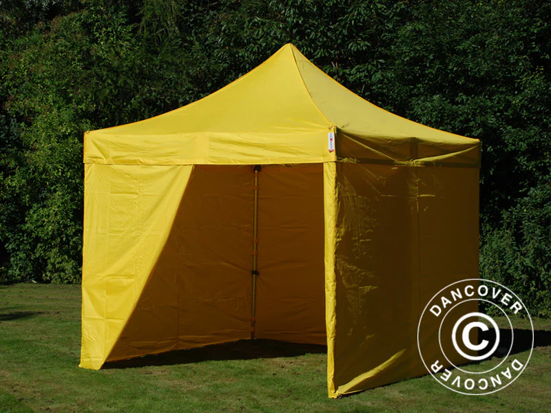 Foldetelt FleXtents PRO 3x3m Gul, inkl. 4 sider - Image 12