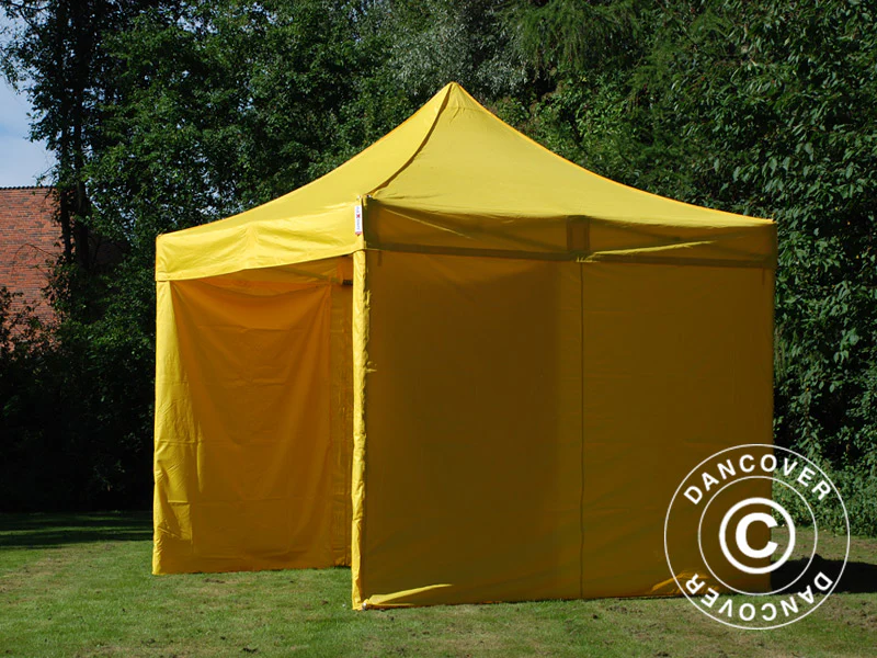 Foldetelt FleXtents PRO 3x3m Gul, inkl. 4 sider - Image 17